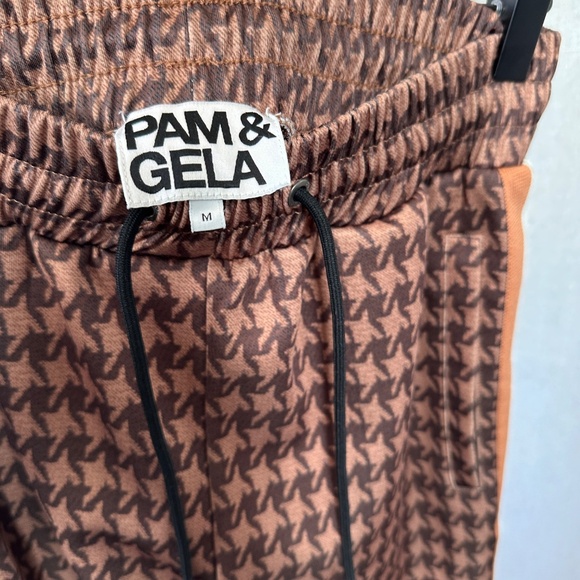 Pam and Gela Track Suit Houndstooth Jogger Set Jacket Joggers | Size M - Picture 10 of 16